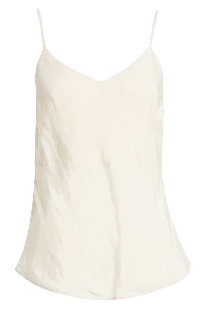 Scarlet Matte Satin Camisole, Alternate, color, WHITE CREAM