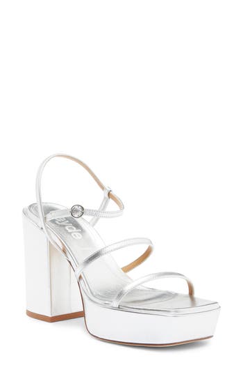 Aeyde Katalin Platform Sandal In Silver