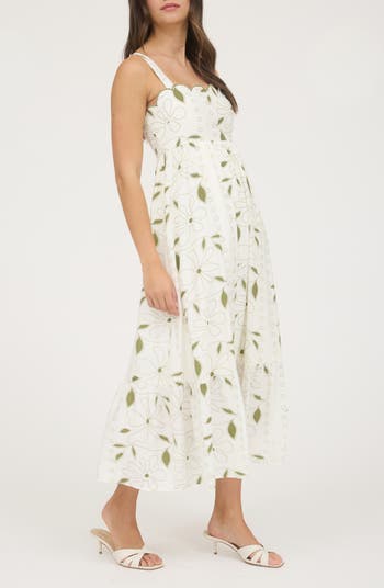 Floral Empire Waist Midi Dress