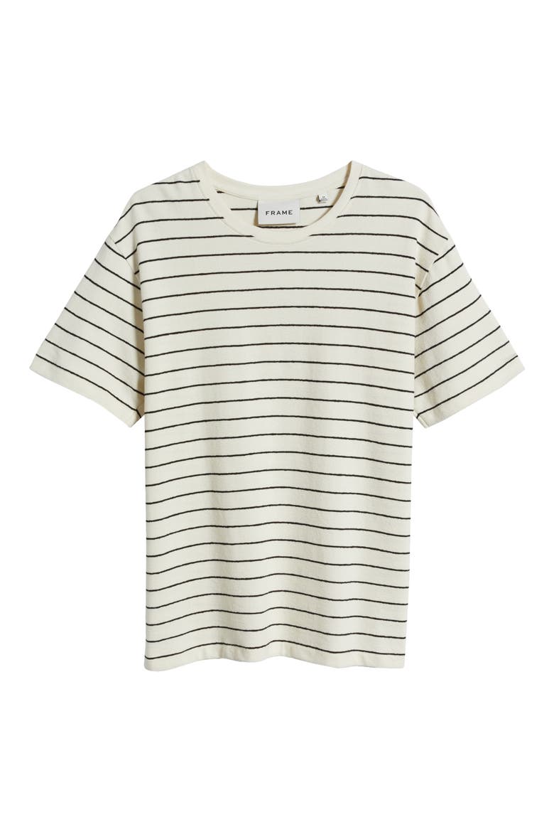 Stripe Relaxed T-Shirt, Alternate, color, NATURAL/ BLACK