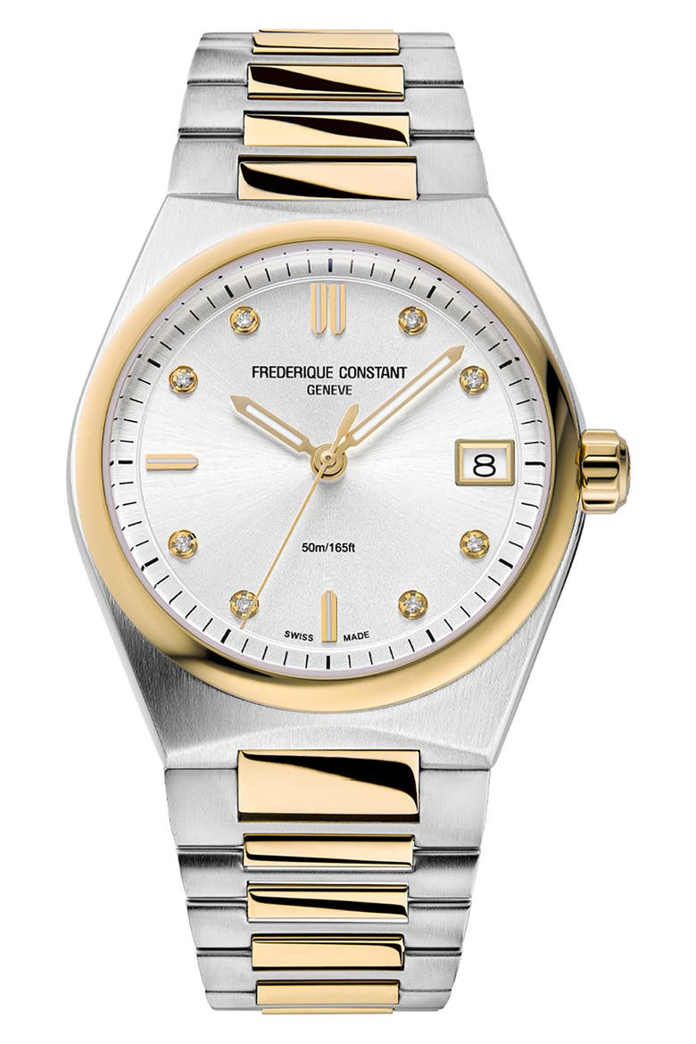 Highlife Diamond Two-Tone Bracelet Watch, 31mm, Main, color, GOLD-TONE