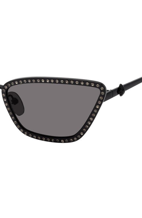 Kurt Geiger London 58mm Cat Eye Sunglasses In Black/smoke