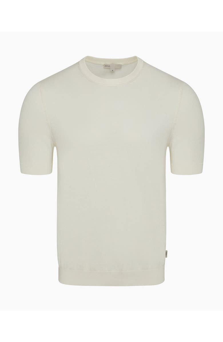 Onia Mercerized Cotton Knit Tee, Alternate, color, Egret