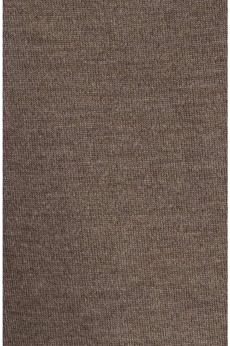 Wool & Silk Long Sleeve Polo, Alternate, color, TAUPE