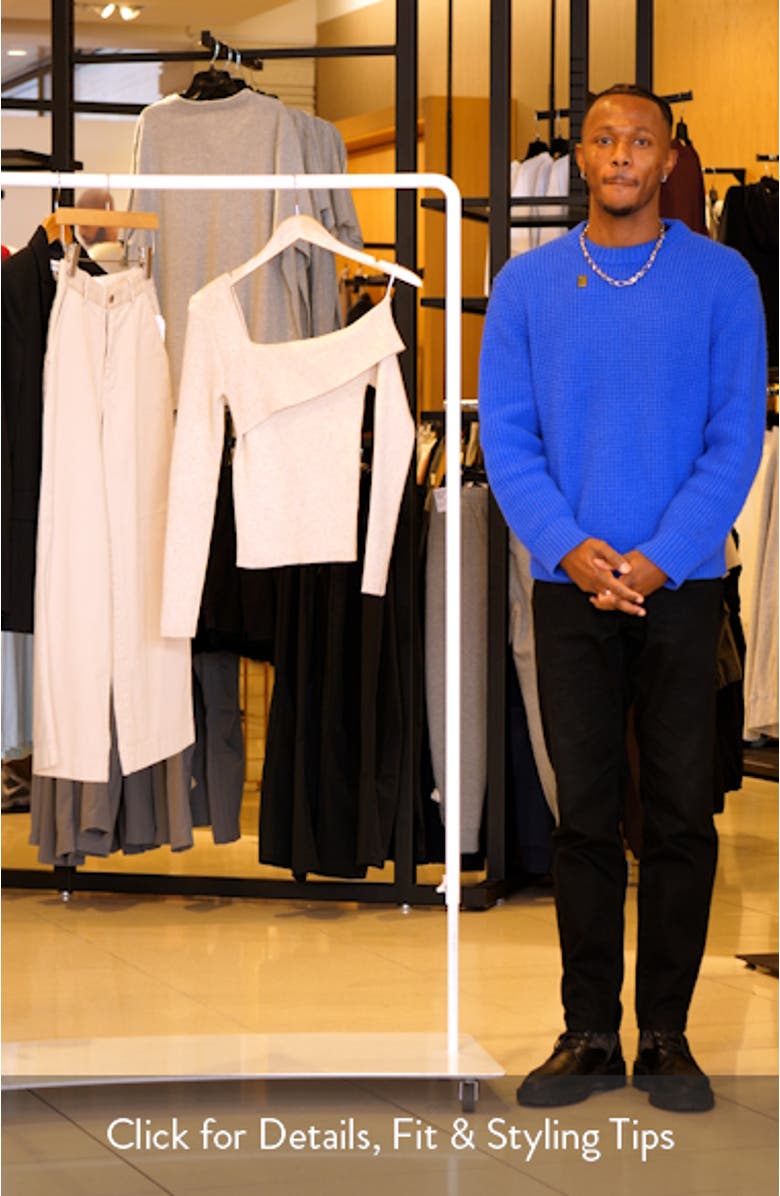 Aleena One-Shoulder Rib Sweater, sales video thumbnail