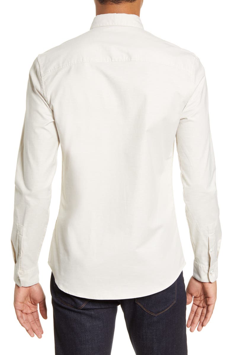 Topman Slim Fit Stretch Button-Down Oxford Shirt, Alternate, color, 
