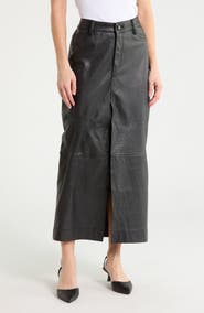DL1961 Asra Leather Maxi Skirt