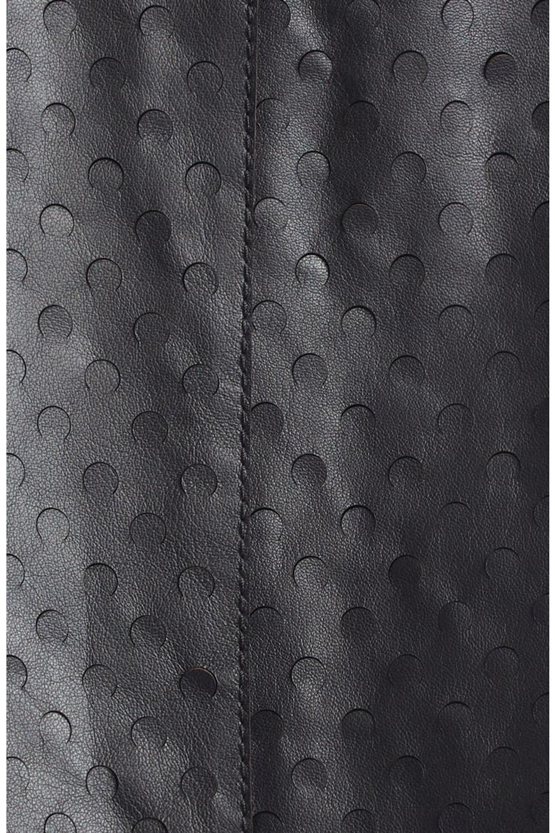Laser Cut Leather Jacket, Alternate, color, BLACK