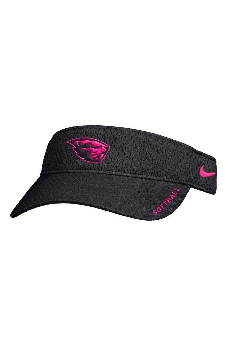 Nike Men's Nike Black Oregon State Beavers On-Field Softball Authentic Ace Performance Adjustable Visor, Main, color, Black