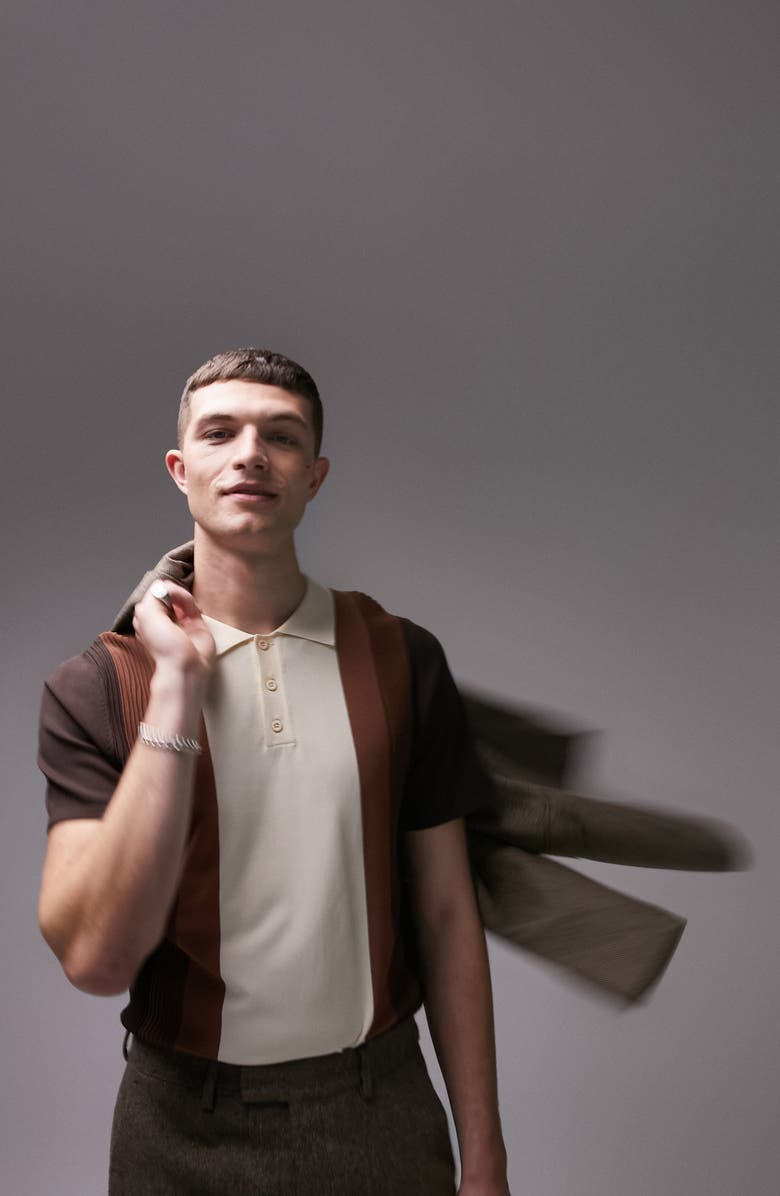 Topman Stripe Polo, Main, color,