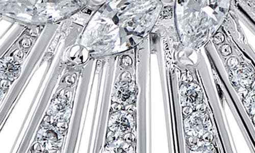 Cz By Kenneth Jay Lane Mixed Cut Cubic Zirconia Statement Earrings In Silver