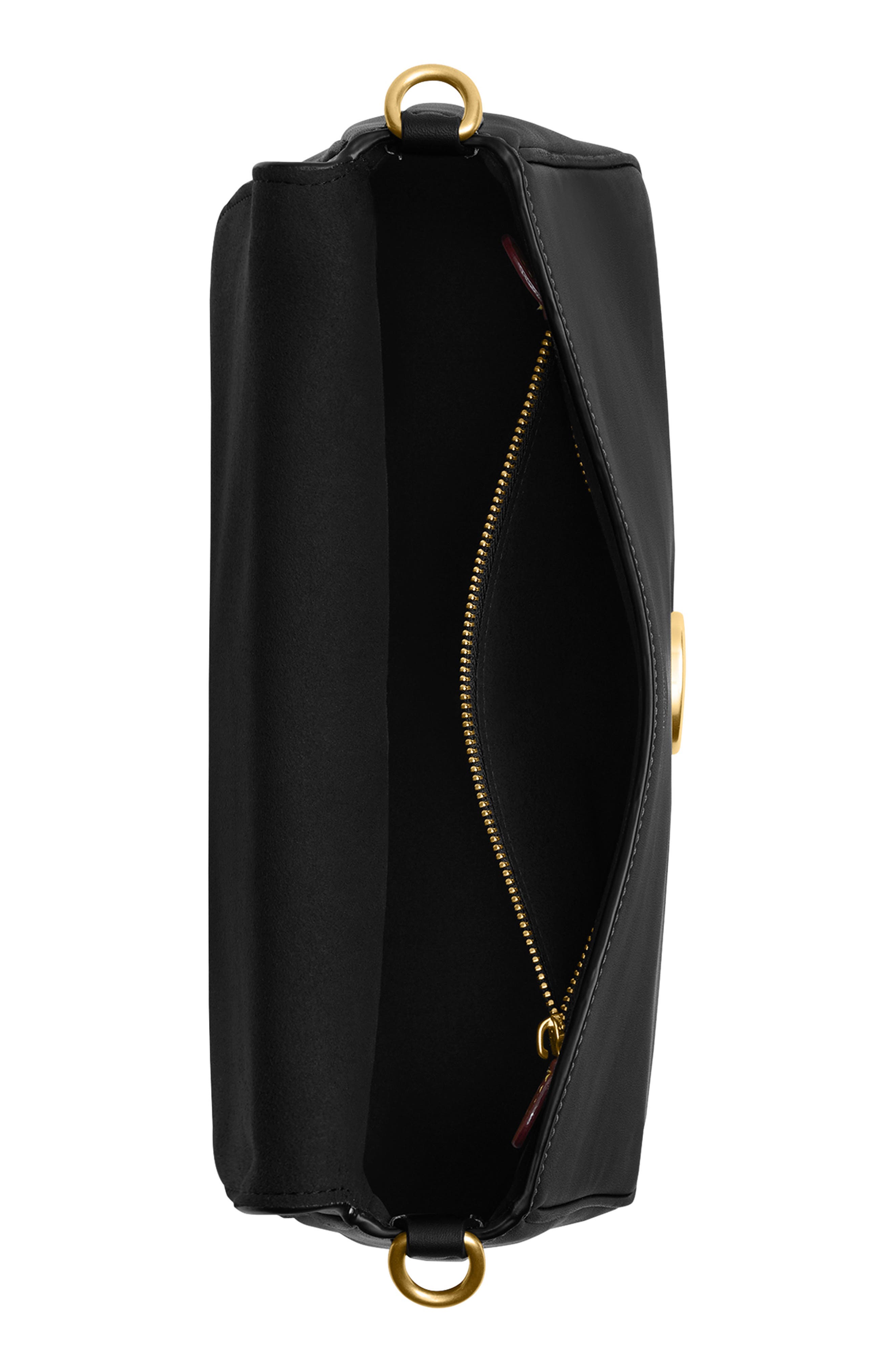 COACH Tabby Soft Leather Shoulder Bag, Alternate, color, B4/Black