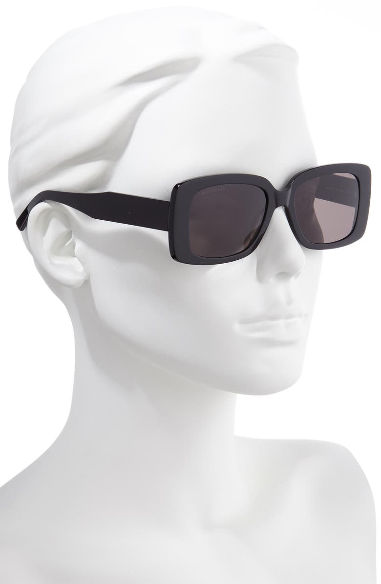Balenciaga 52mm Rectangle Sunglasses, Alternate, color, 