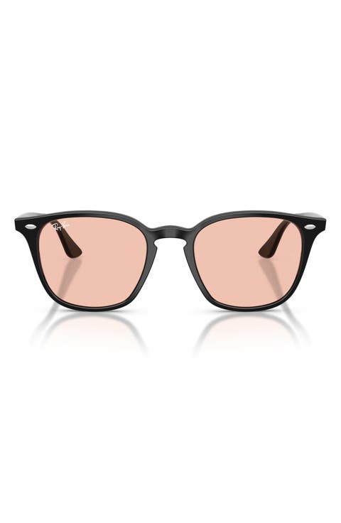 52mm Polarized Gradient Square Sunglasses