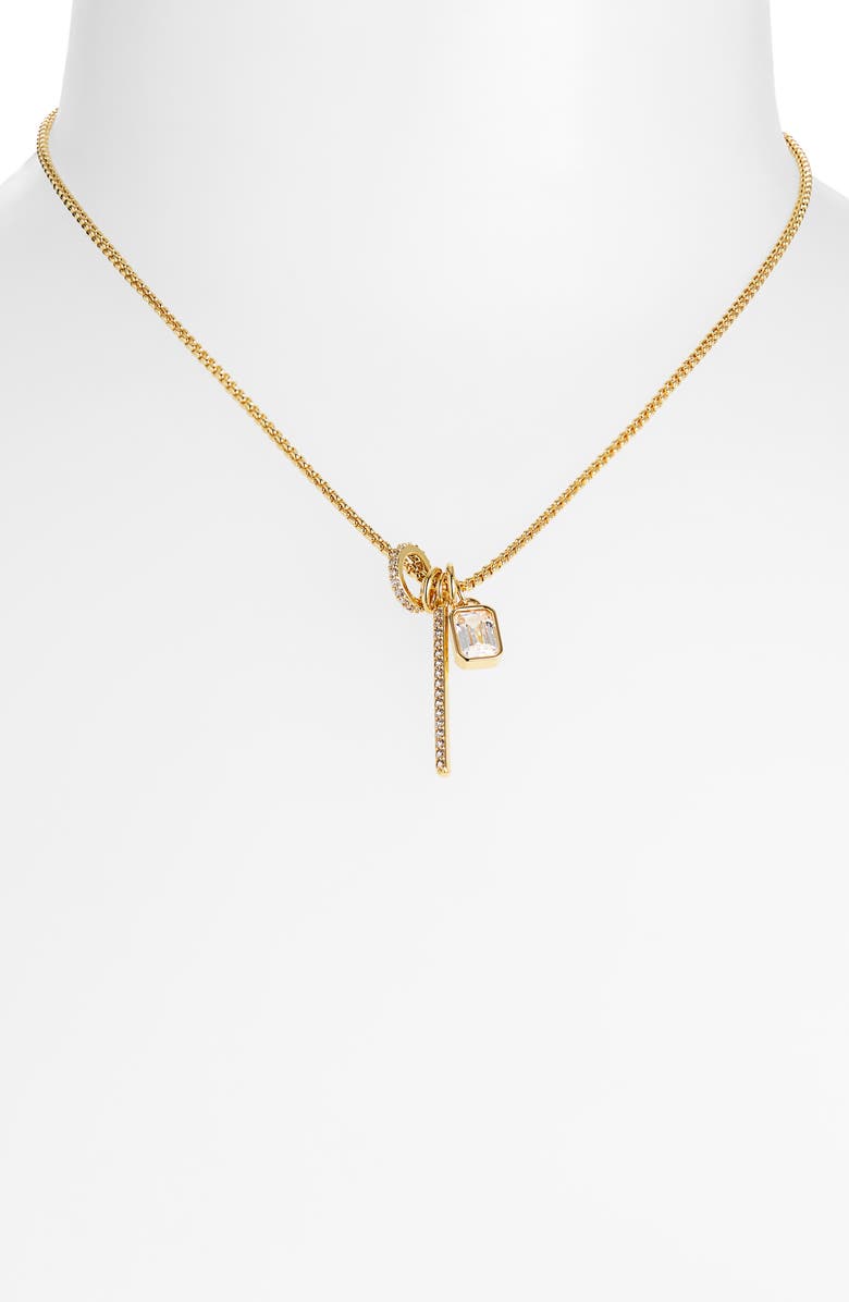 Nordstrom Pavé Charm Cluster Necklace, Alternate, color,