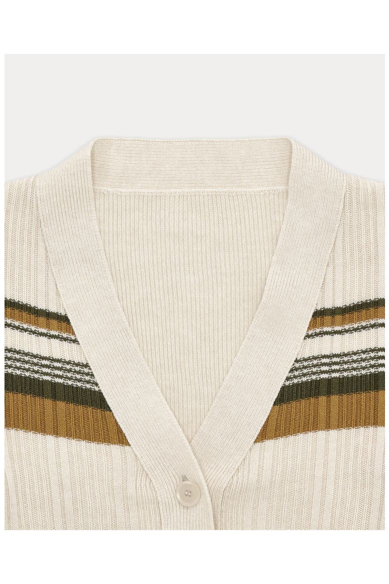 Clarisse Striped Cardigan, Alternate, color, Green