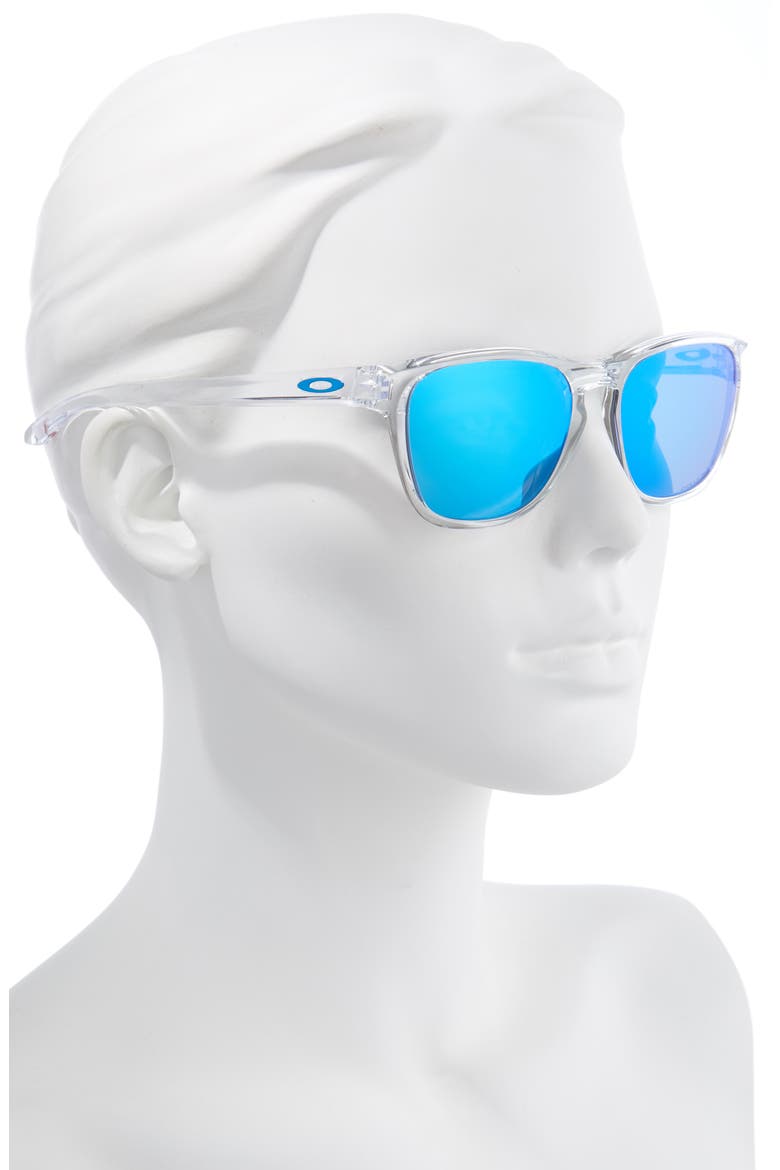 Manorburn 56mm Square Sunglasses, Alternate, color, POLISHED CLEAR/ PRIZM SAPPHIRE