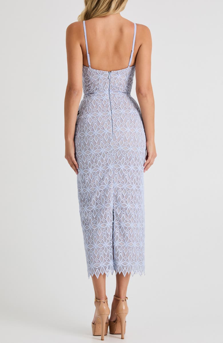 HELSI Martine Floral Appliqué Lace Midi Cocktail Dress, Alternate, color, 