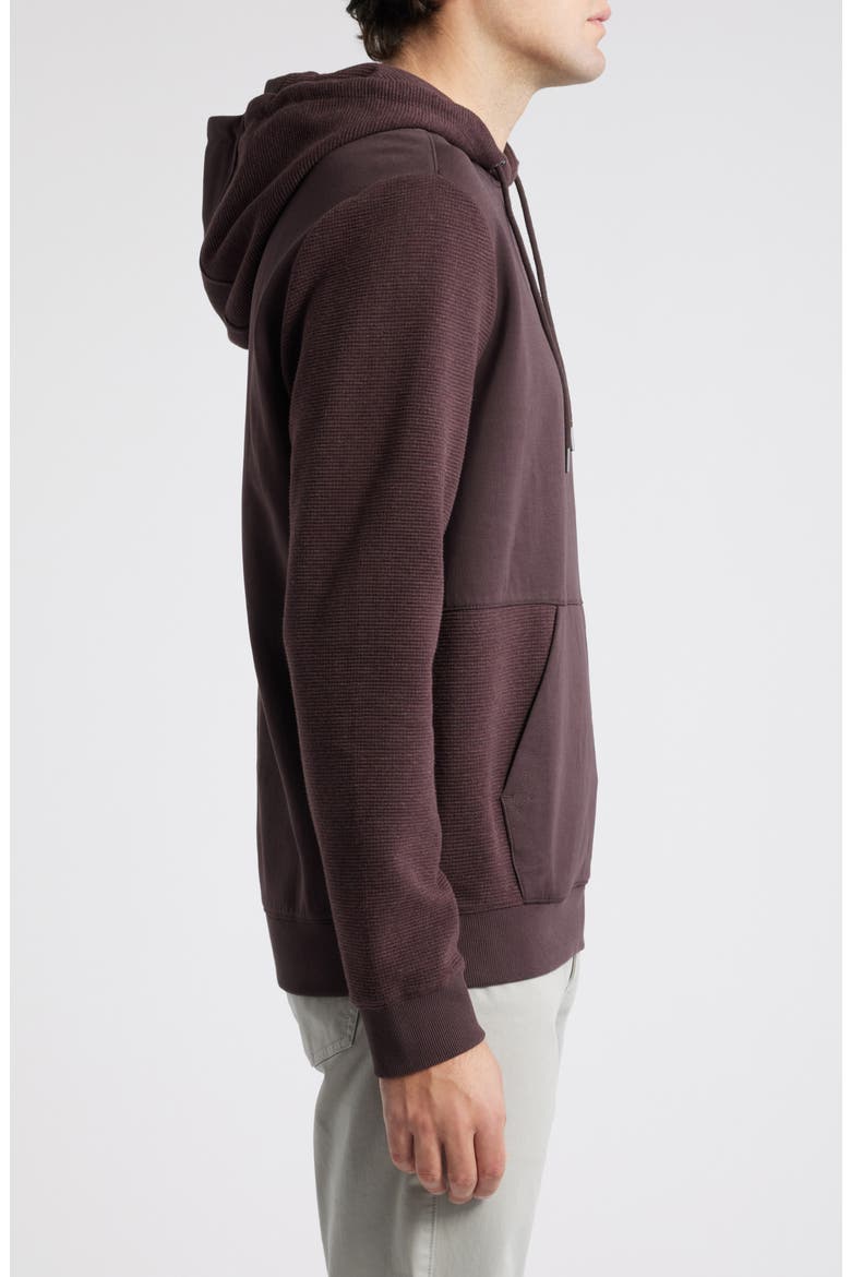 Melangé Hoodie, Alternate, color, BORDEAUX
