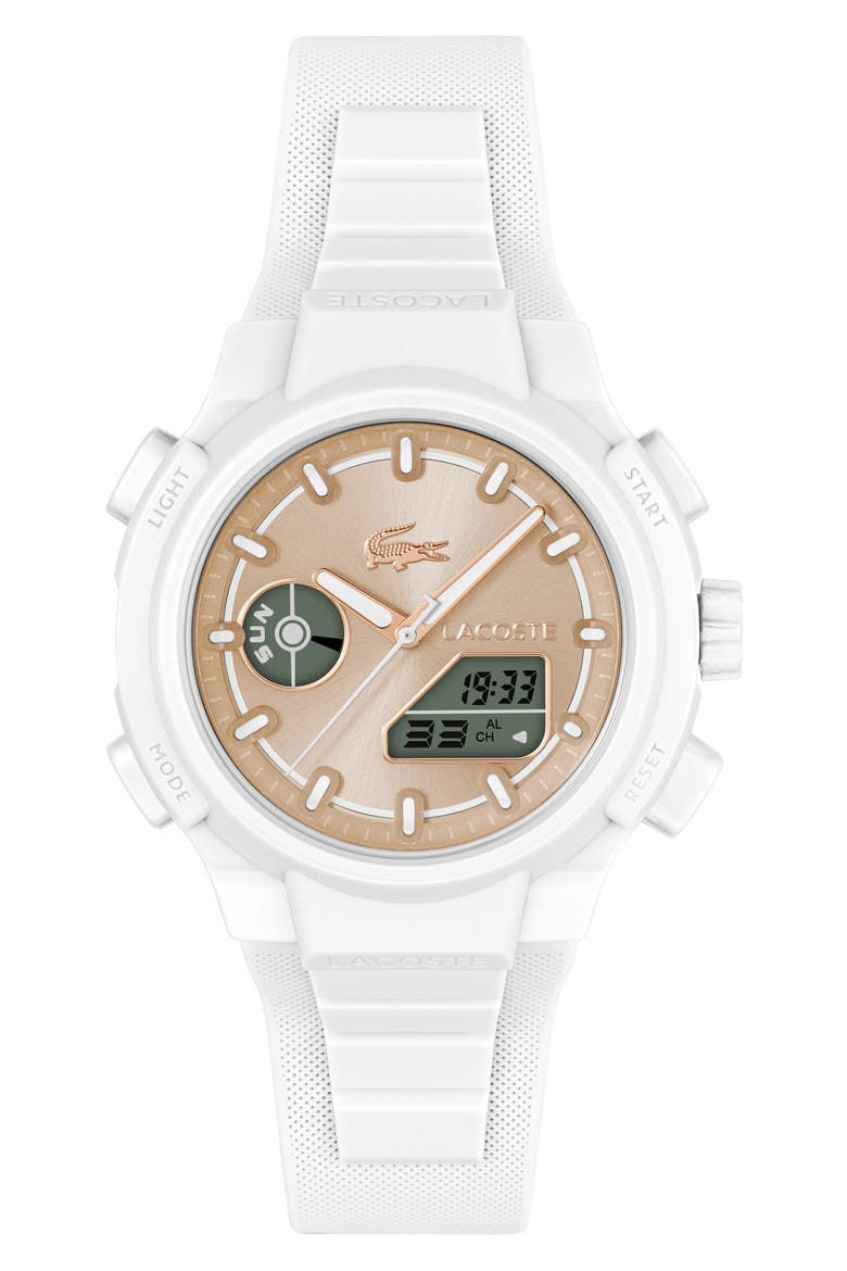LC33 Silicone Strap Watch, 40mm, Main, color, CARNATION GOLD