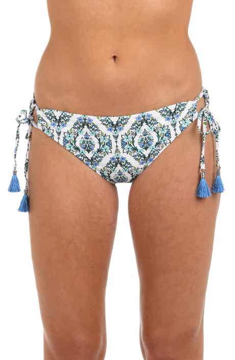 La Blanca Deja Blue Adjustable Loop Hipster Bikini Bottoms