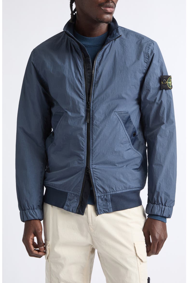 Crinkle Reps Nylon Hooded Jacket, Main, color, V002E SLATE BLUE