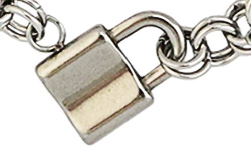 Rebl Lock And Spikes Layered Chain Necklace