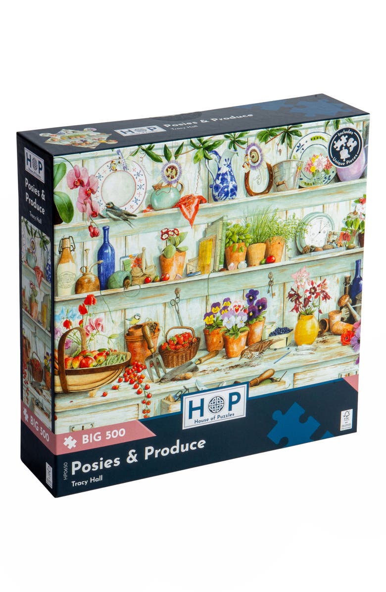 The House of Puzzles Posies Produce Big 500-Piece Jigsaw Puzzle, Main, color, 
