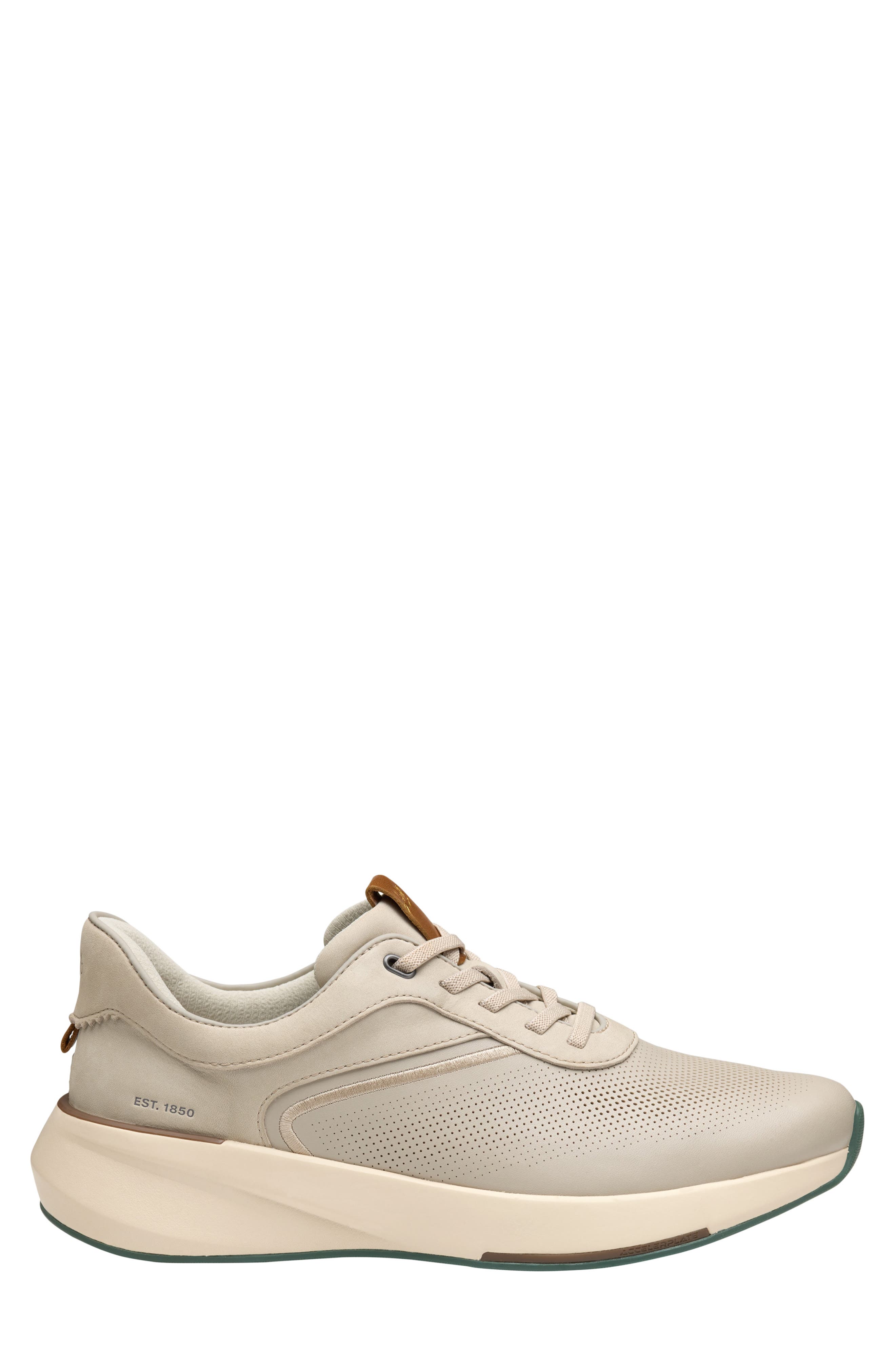 Surge U-Throat Embossed Sneaker, Alternate, color, BEIGE FULL GRAIN/ NUBUCK