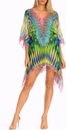 RANEES Butterfly Print Poncho