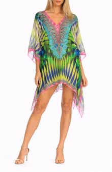RANEES Butterfly Print Poncho
