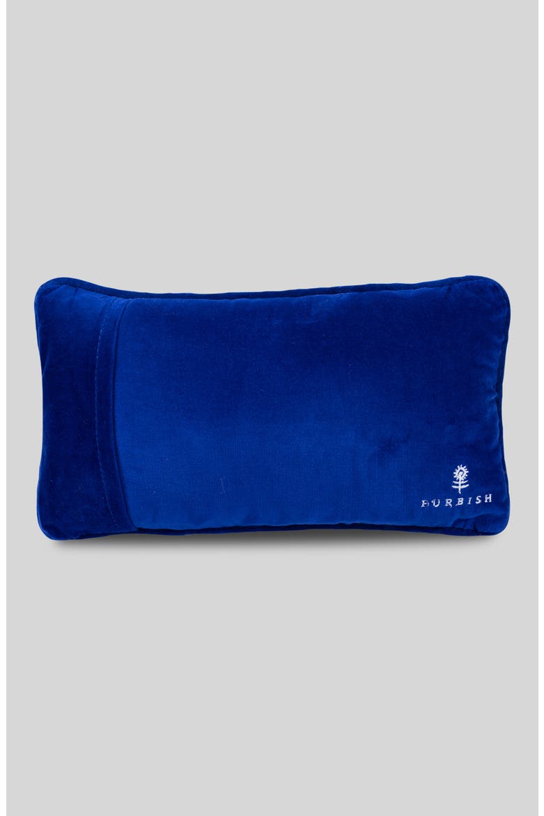 Nice Things Needlepoint Pillow, Alternate, color, Blue