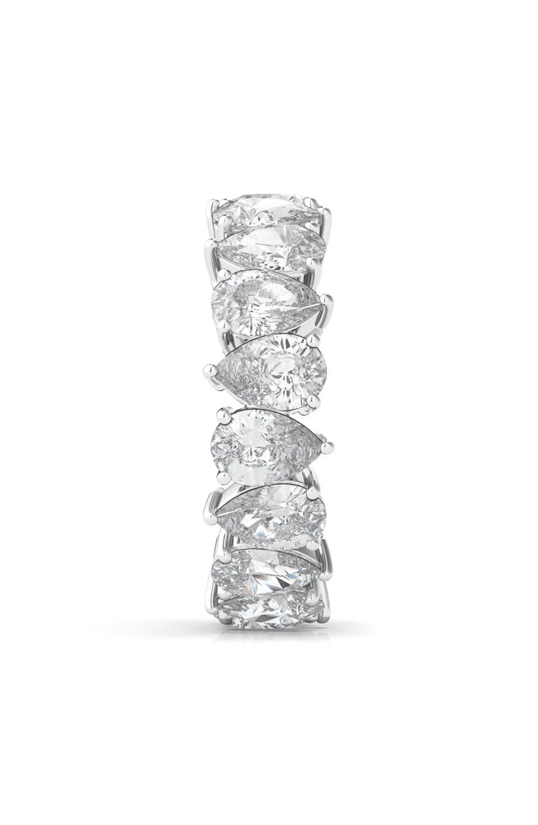 HauteCarat Alternating Pear Lab Created Diamond Eternity Ring, Alternate, color, 