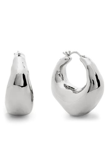 Monica Vinader Deia Bold Large Hoop Earrings In Silver