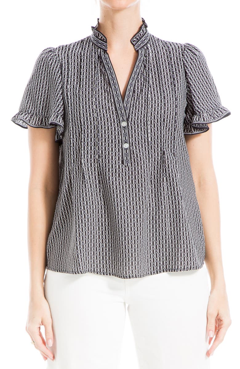 MAX STUDIO Flutter Sleeve Top, Main, color, 