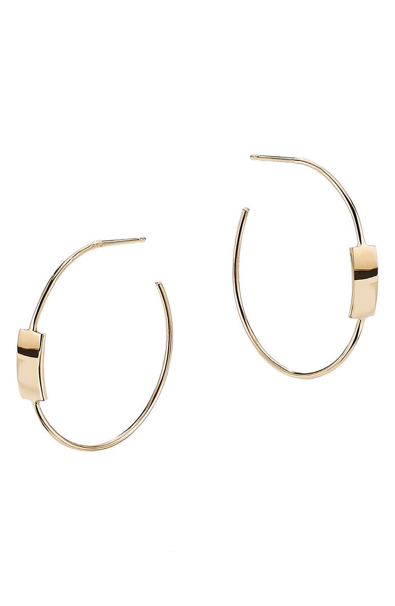 LANA Tag Wire Hoop Earrings, Alternate, color, 