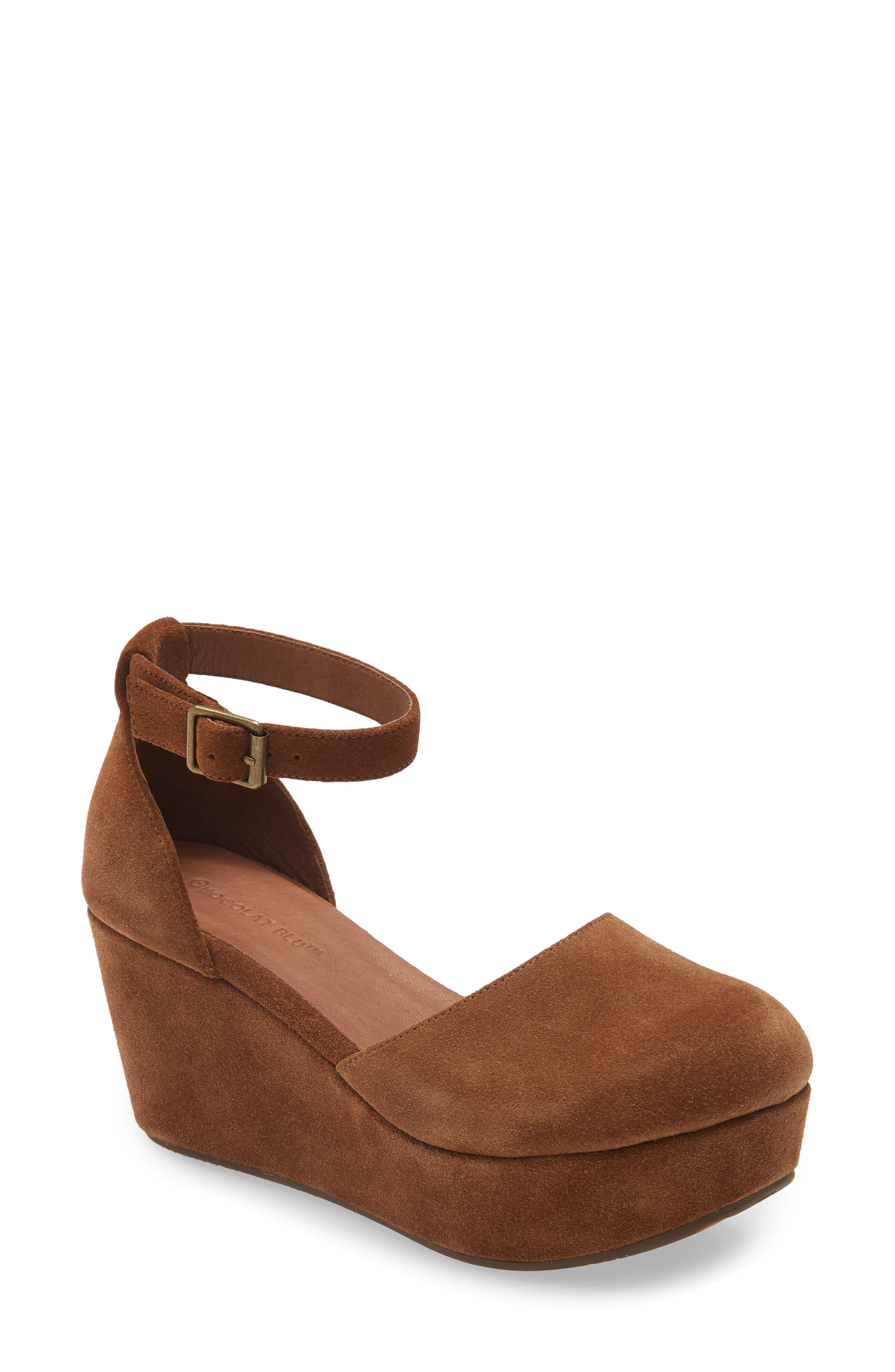 Wanetta Platform Pump, Main, color, BROWN SUEDE