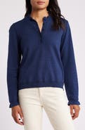 Wit & Wisdom Ruffle Pointelle Sweater