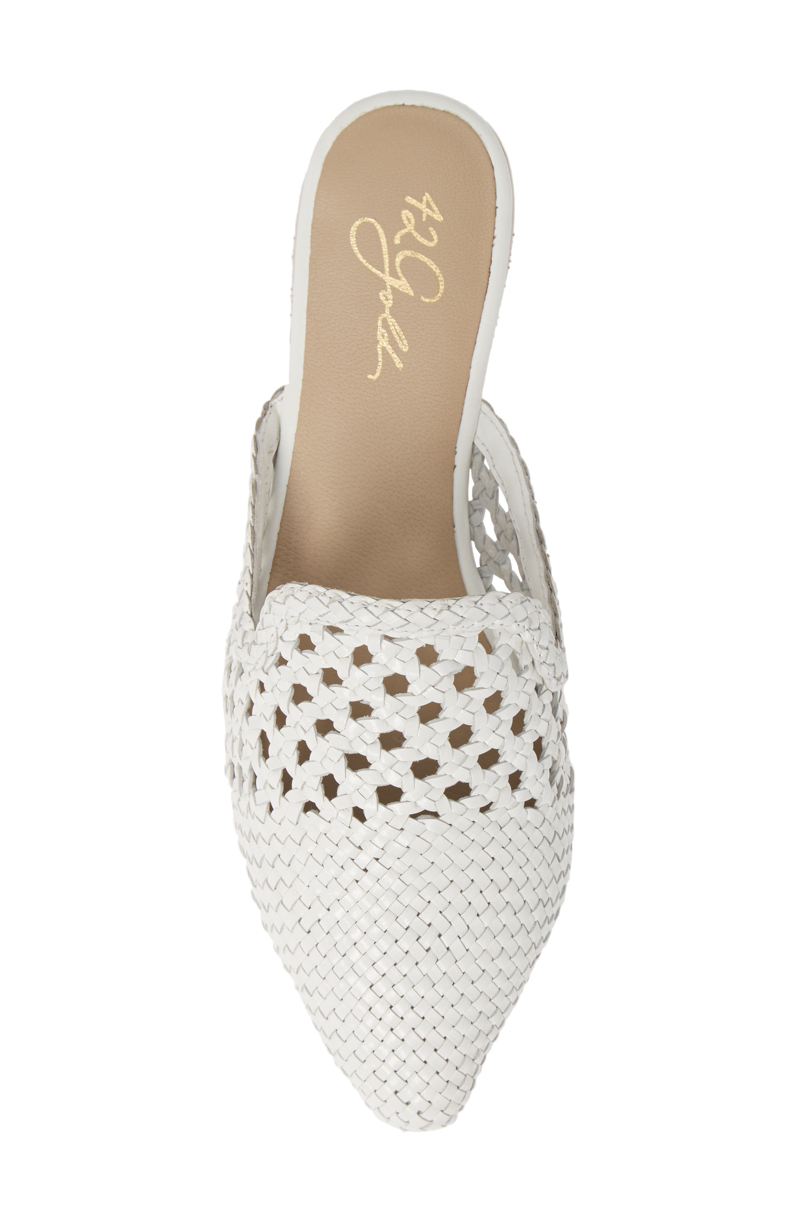 Corra Woven Loafer Mule, Alternate, color, WHITE LEATHER
