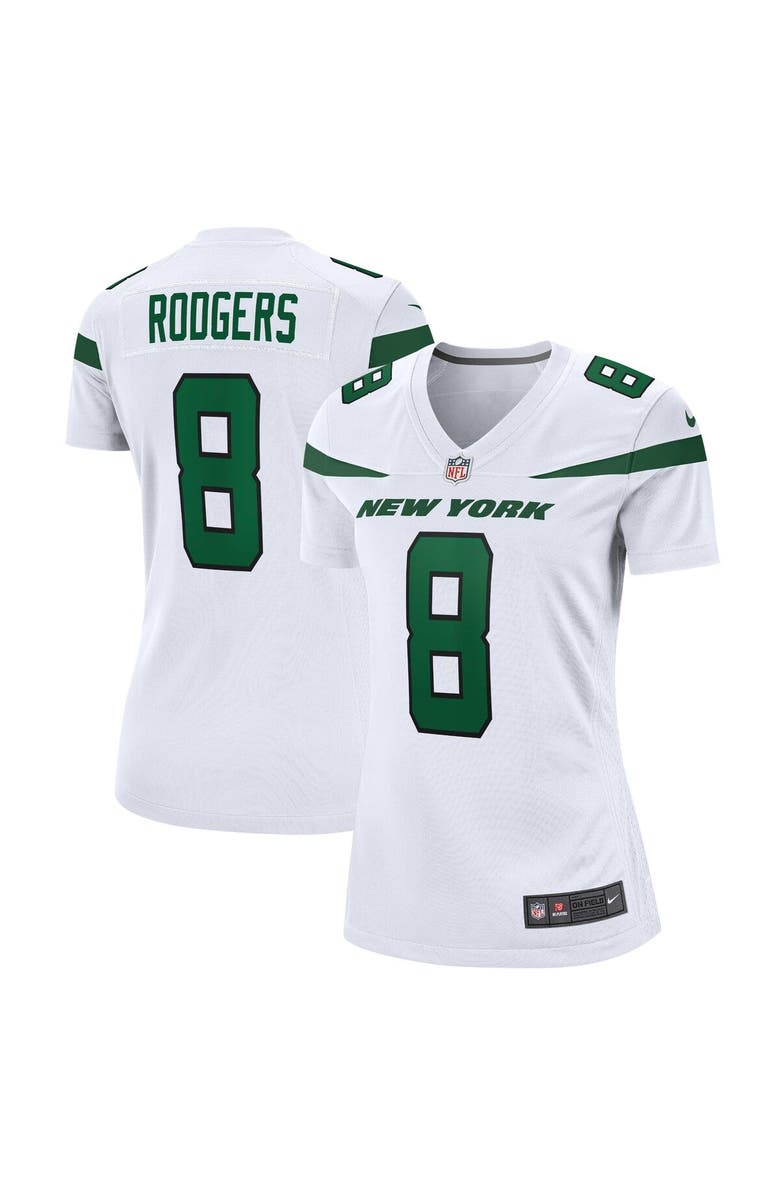 Nike Women's Nike Aaron Rodgers White New York Jets Player Jersey, Main, color, 