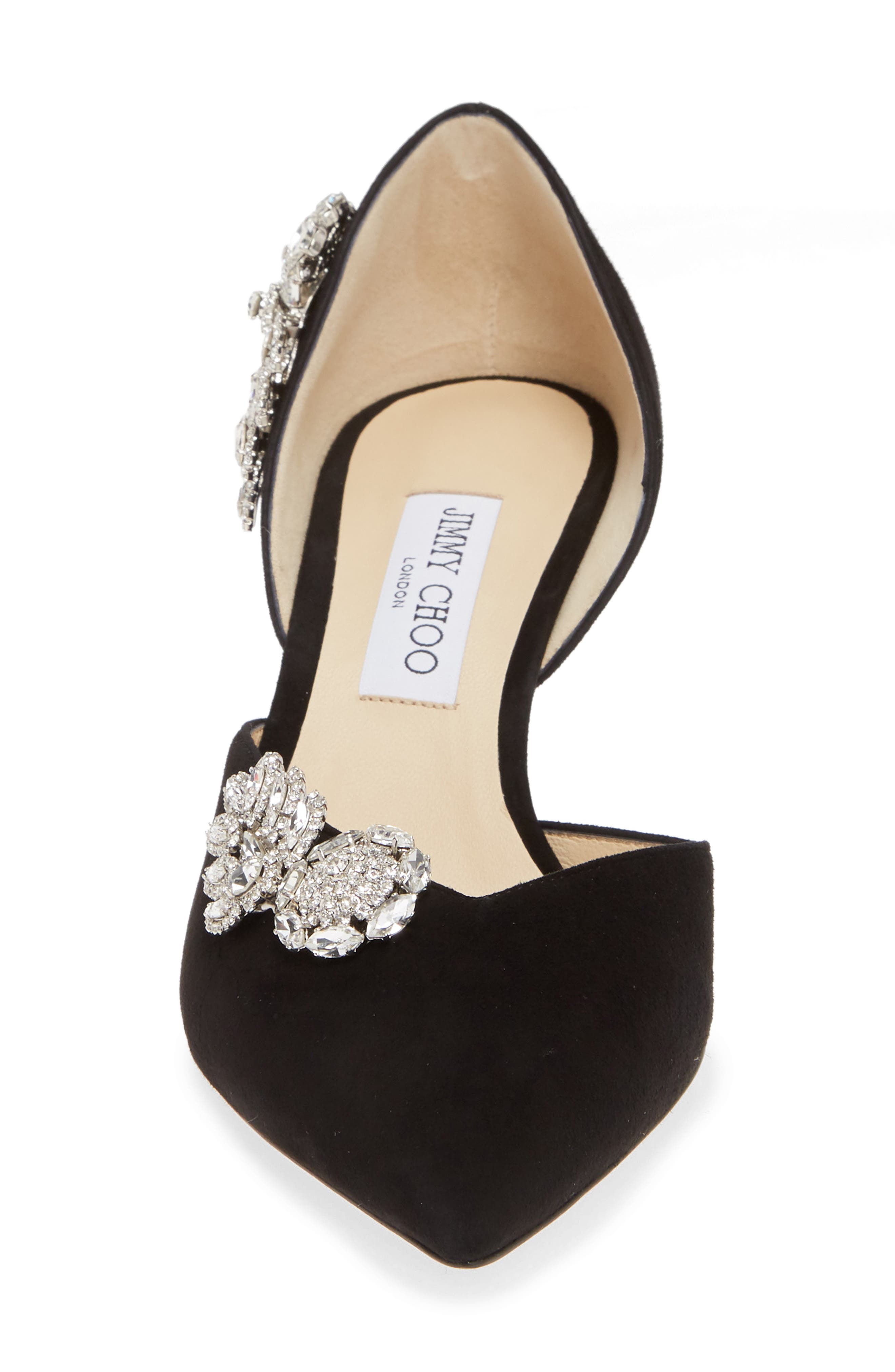 Jimmy Choo Teja Embellished Suede d'Orsay Pump, Alternate, color, 