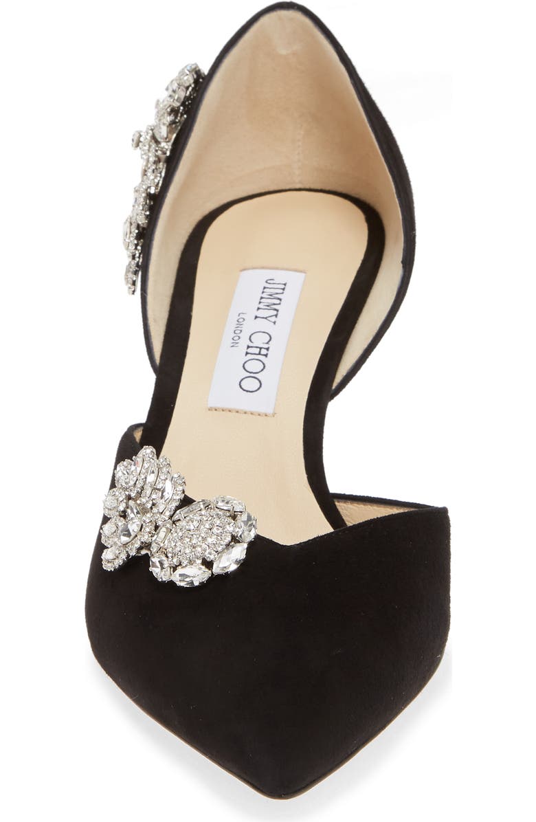 Jimmy Choo Teja Embellished Suede d'Orsay Pump, Alternate, color,