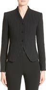 Armani Collezioni Stretch Wool Pinstripe Jacket