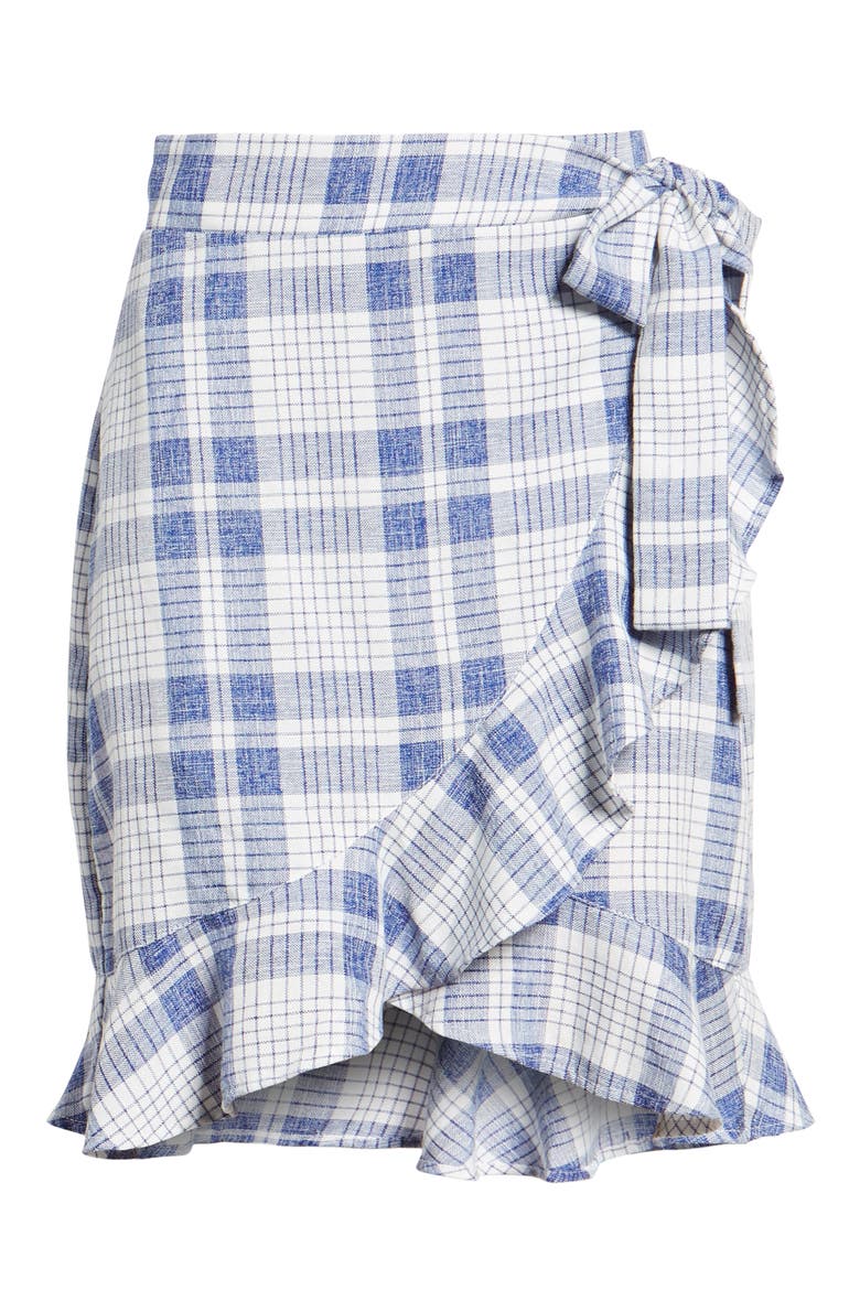 Playing Games Plaid Wrap Skirt, Alternate, color, MULTI