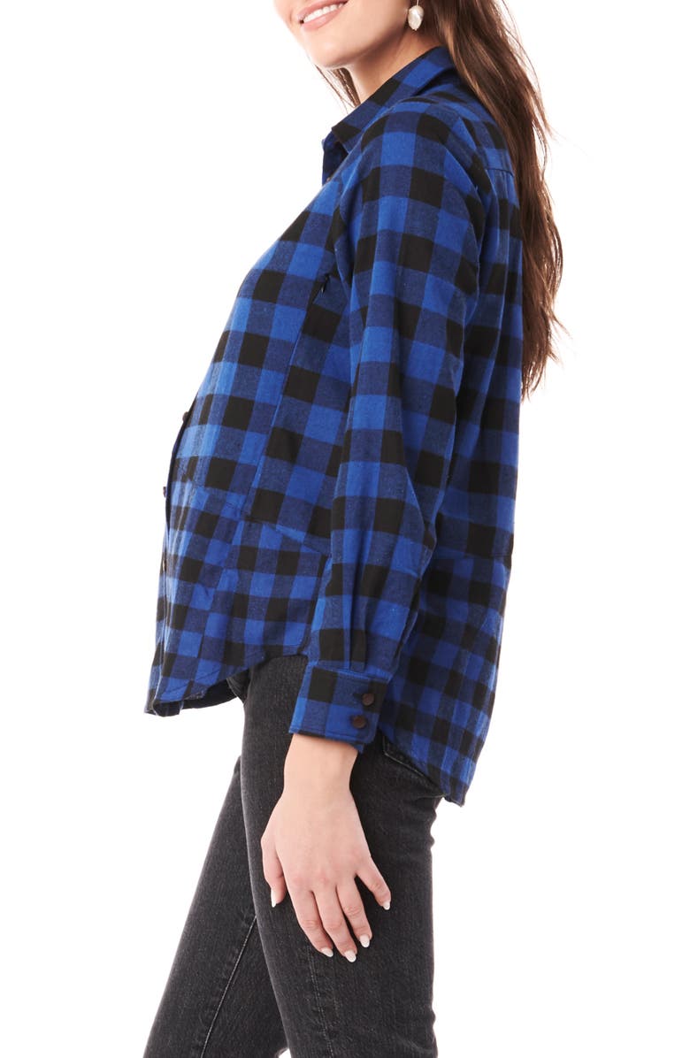 Loyal Hana Blake Flannel Maternity/Nursing Shirt, Alternate, color, 