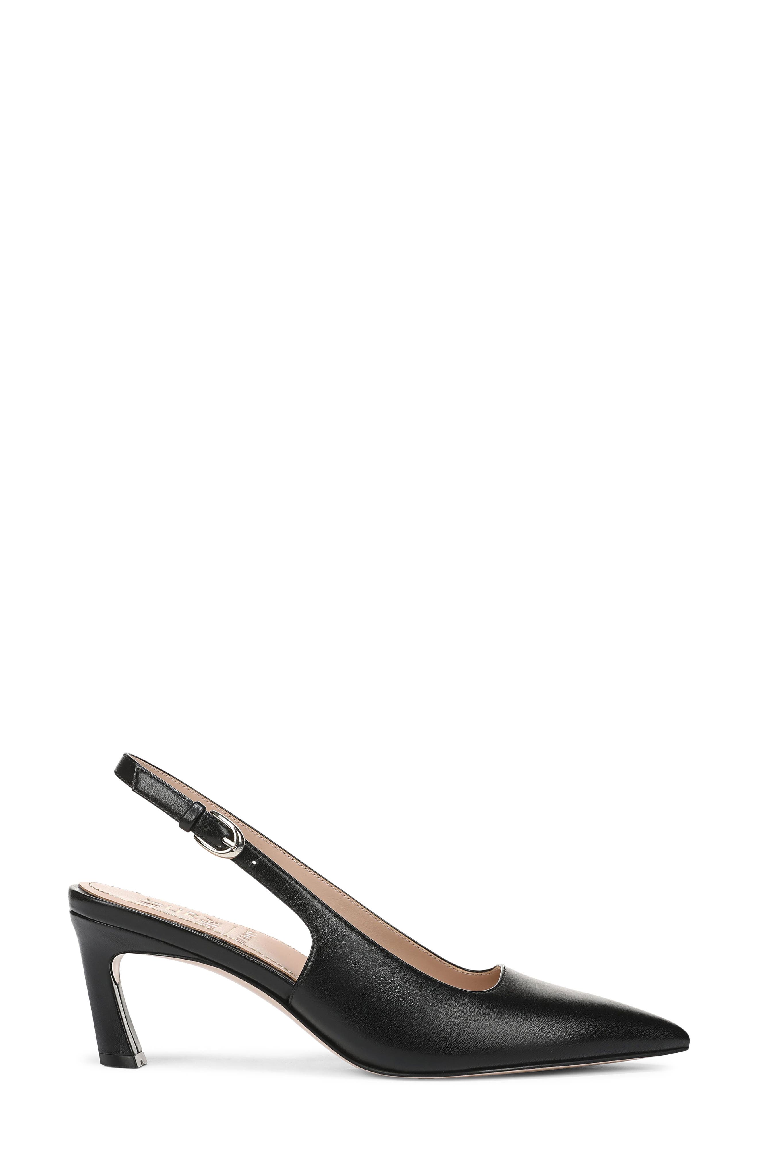 Madison Slingback Pointed Toe Pump, Alternate, color, BLACK
