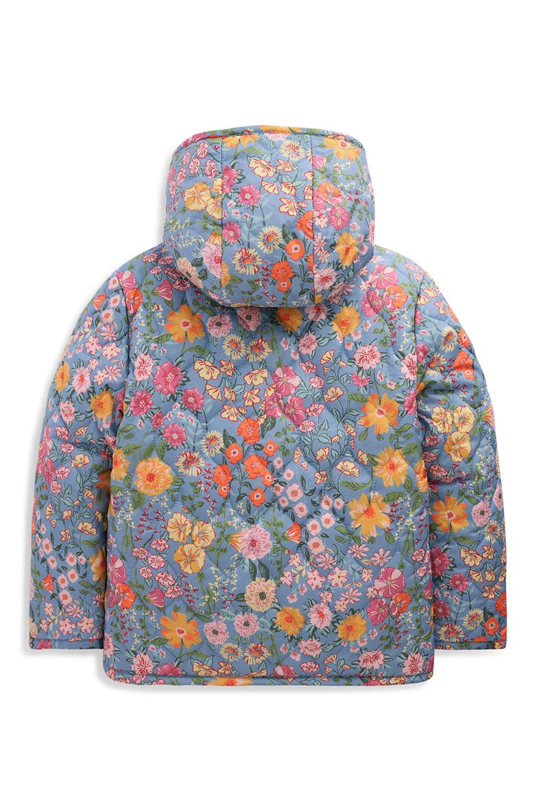 Kids' Borg Fleece Trim Padded Jacket, Alternate, color, BLUE FLORAL