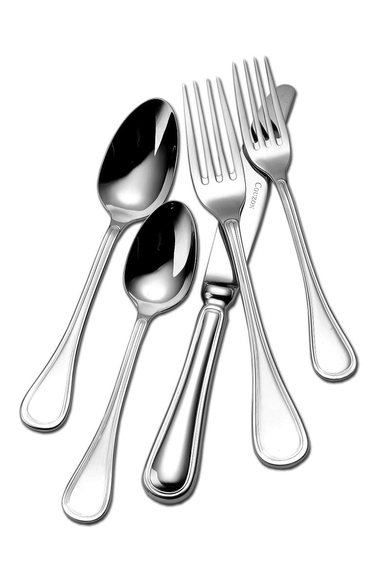Couzon Lyrique 5 Piece Place Setting, Main, color, Stainless Steel