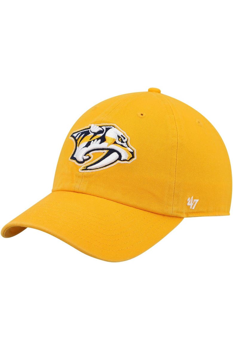 Men's '47 Gold Nashville Predators Clean Up Adjustable Hat, Main, color, Gold