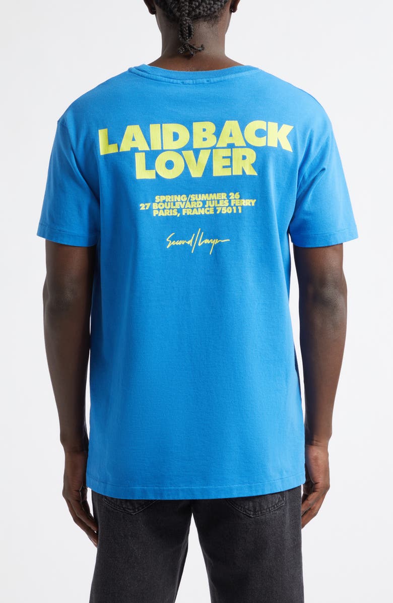 Second Layer Ciggy Pocket Cotton Graphic T-Shirt, Alternate, color, Blue/ Yellow
